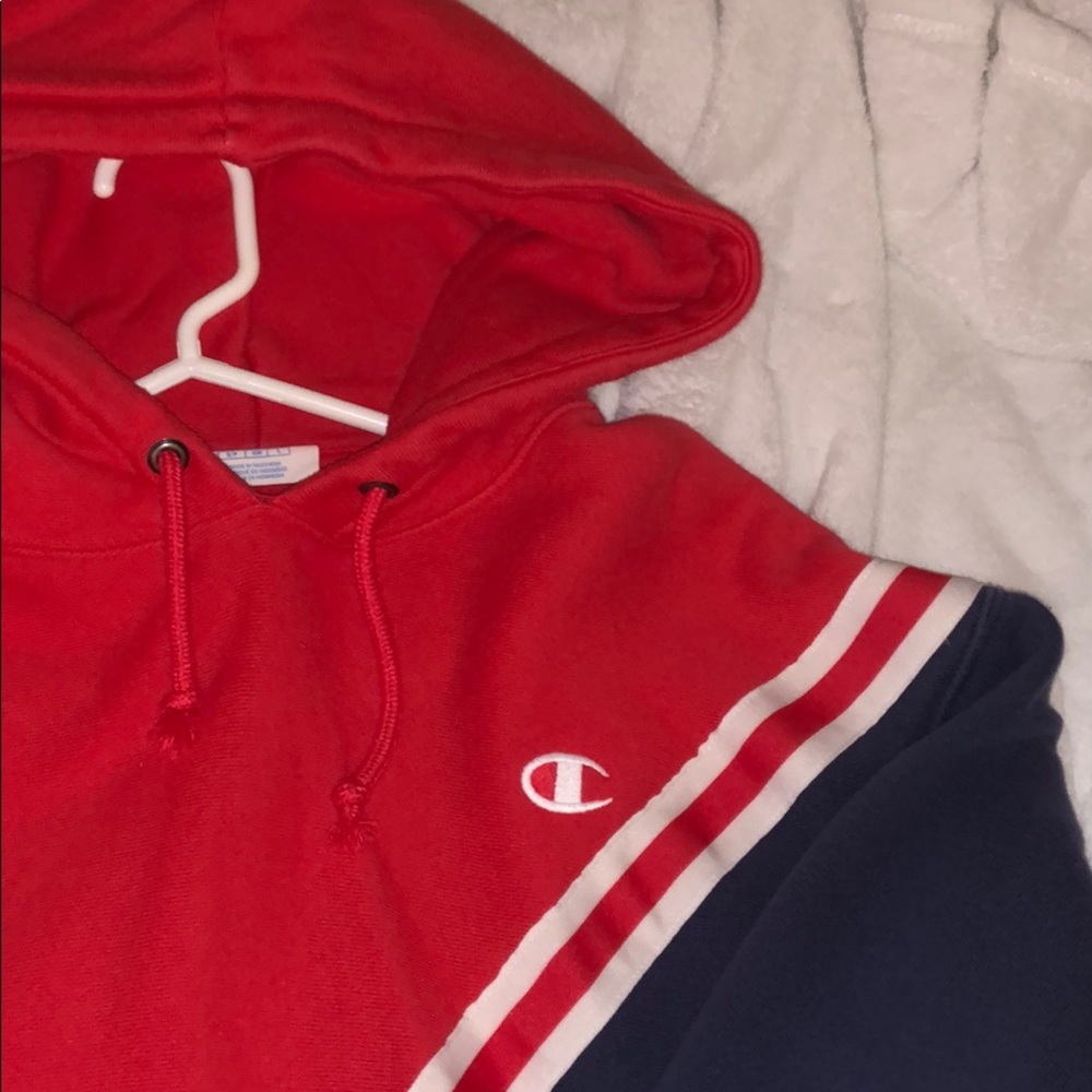 champion reverse weave color block hoodie